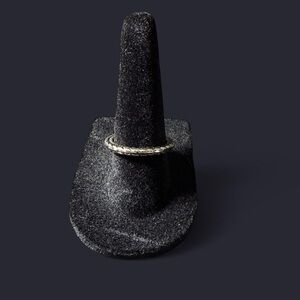 Silver Tone Braided Band Ring - Size 6 ¼